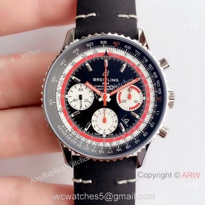 Swiss Replica Breitling Navitimer B01 Swissair Limited Edition A7750 Watch SS Black Dial watches