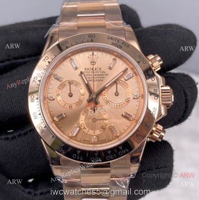 New! Rolex Daytona Chronograph 904L Rose Gold watch Noob Factory Swiss 4130 watches