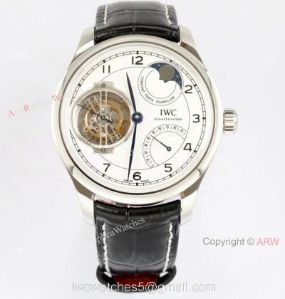 New! Swiss Replica IWC Portugieser &8216;150 Years Tourbillon Watch White Face watches
