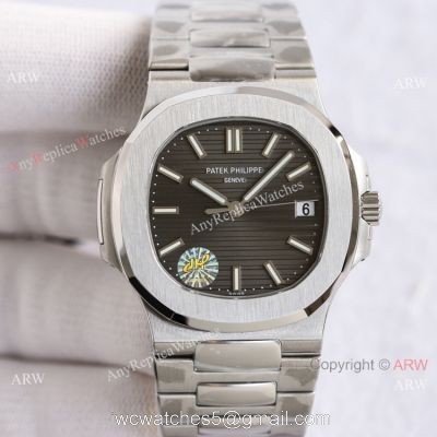 Swiss Grade Patek Philippe Nautilus PPF Factory Cal.324 Watch Stainless Steel Gray Dial 40mm watches