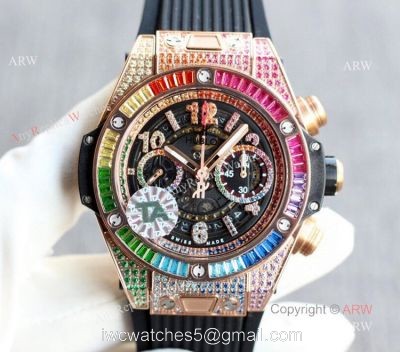Best Hublot Watches For Men Swiss Replica Hublot Big Bang Unico Rainbow King Gold watches