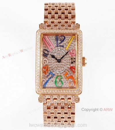 New! Swiss Copy Franck Muller Long Island Rose Gold Ice Watch Dream Markers watches