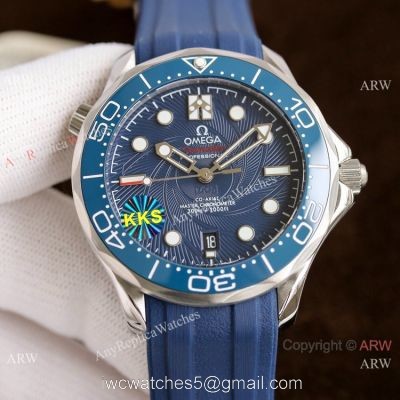 New! Omega Diver 300m James Bond Limited Edition Watch Blue Spiral Dial watches
