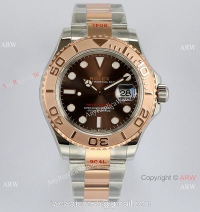 EW Factory Swiss 3235 Rolex Yachtmaster I Copy Watch 904l Two Tone Rose Gold watches