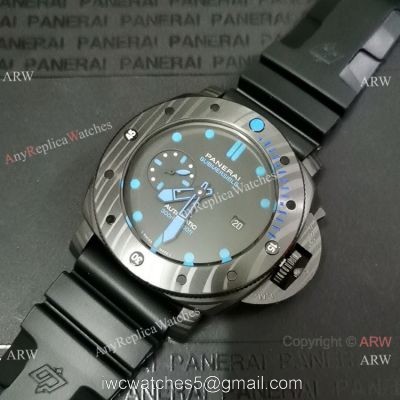 New Style Panerai Submersible Rubber Strap Carbotech PAM01616 47mm Watch watches