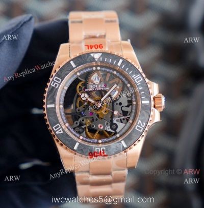 2020 New! Rolex Submariner Andrea Pirlo Rose Gold Skeleton Watch watches