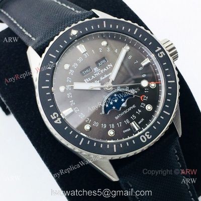 AAA Swiss Replica Blancpain 50 Fathoms Bathyscaphe Watch Gray Moon Dial watches