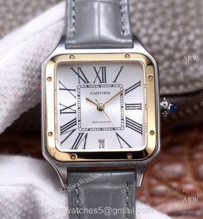 AAA Replica Cartier Santos-Dumont Swiss 9015 Two Tone Watch Couple Wrist watches