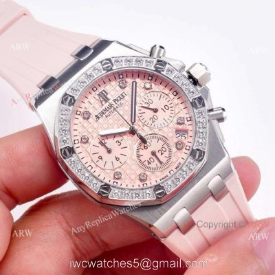 Audemars Piguet Royal Oak Offshore Watches Diamond Bezel Pink Dial watches