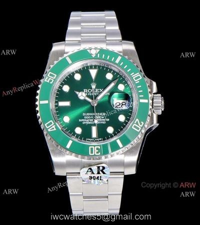 1-1 AR Factory V4 Swiss 3135 Rolex Submariner Hulk Watch Green Ceramic 904L Steel watches