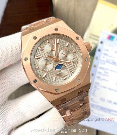 Audemars Piguet Royal Oak Perpetual Calendar Copy Watches Rose Gold watches