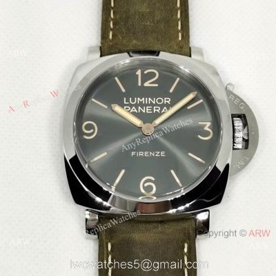 NEW! Copy Panerai Luminor Firenze PAM00605 Rhodium Gray Dial Watch watches