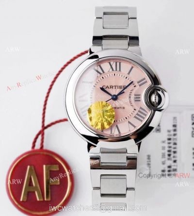 (AF) Swiss Replica Ballon Bleu Cartier Watch 33mm Pink Dial watches
