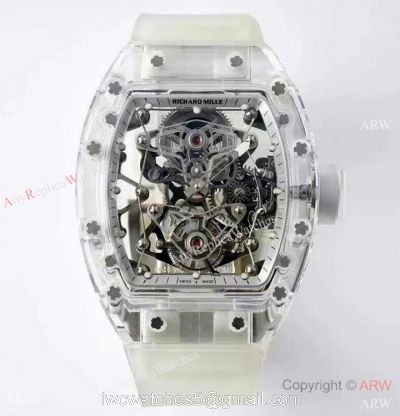 2020 New! True Double Tourbillon EUR Swiss Richard Mille RM 56-02 Sapphire Tourbillon Watch 55mm watches