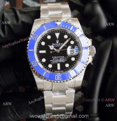 NEW UPGRADED Rolex Submariner Ref 126619lb Watch Blue and Black watches