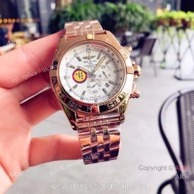 Rose Gold Breitling Chronomat B01 Replica Watches 43mm watches