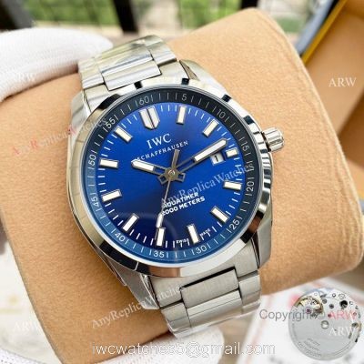 Replica IWC Aquatimer Stainless Steel Blue Dial Watches 42mm watches
