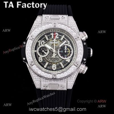 Best Replica Hublot Big Bang Unico 45mm Full Diamonds Automatic Watch For Men watches