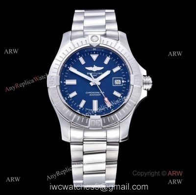 (GF) Best Breitling Avenger 43 Blue Dial Stainless Steel Swiss Replica Watches watches