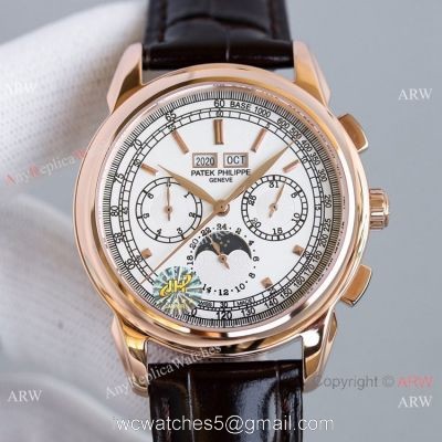 Swiss Clone Patek Philippe Grand Complications Perpetual Calendar Watch Rose Gold watches