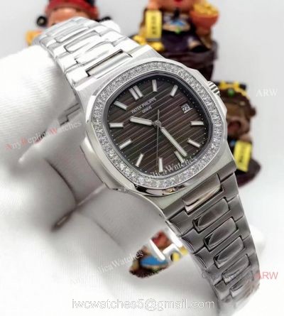 Patek Philippe Nautilus Copy Watch Diamond Bezel Stainless Steel 40mm watches