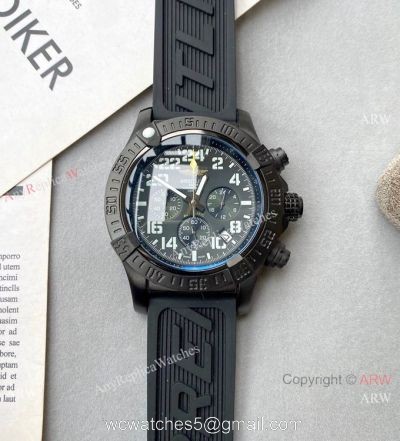 Replica Breitling Avenger Hurricane Military Watch Black Leather Strap watches