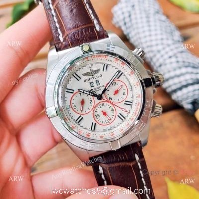 New Copy Breitling Chronometer Chronomat B01 Watches Brown Leather Strap watches