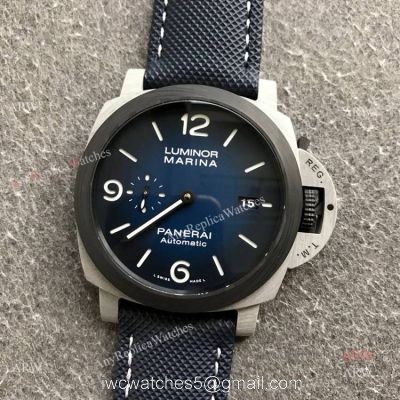 VS Factory Panerai Luminor Marina Fibratech Pam 01663 Vulcano Blu Replica Watches 44mm watches