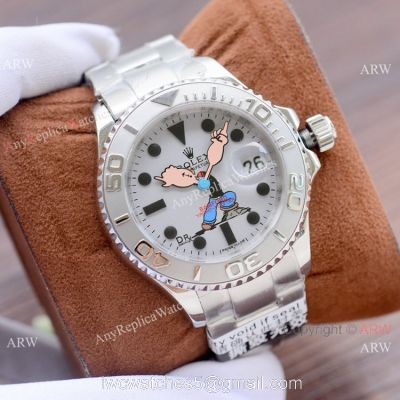 New Copy Rolex Popeye Yachtmaster Stainless Steel Watch Bamford Wrist watches
