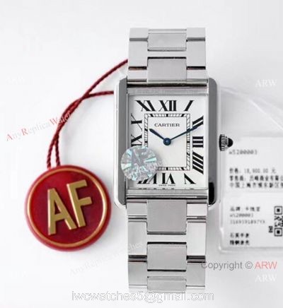 New! Swiss Cartier Tank Solo AF Factory Stainless Steel Watch Mid-size watches