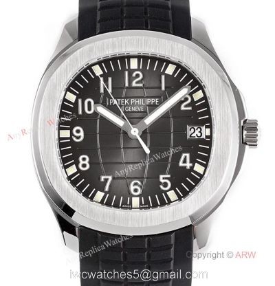 (ZF) Swiss 324 5167A Patek Philippe Aquanaut Grey Dial Black Rubber Band Automatic Watch Replica watches