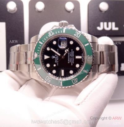 AAA Swiss Replica Rolex Submarimer Kermit 16610LV Watch Real ETA2836 watches