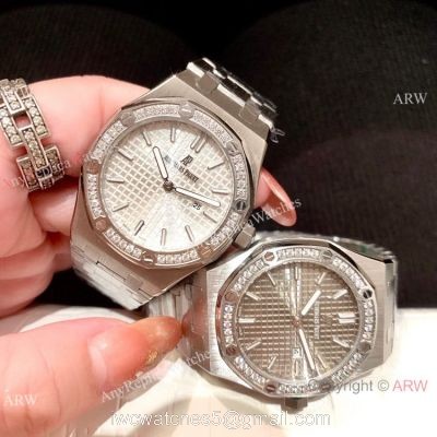 Copy Audemars Piguet Royal Oak Lady Watches SS Diamond Bezel watches
