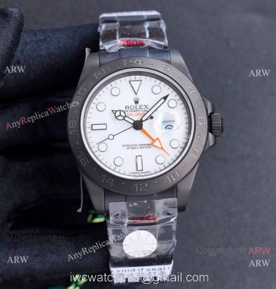 TW Factory Rolex Explorer II Swiss 2836 Watch Black and White watches