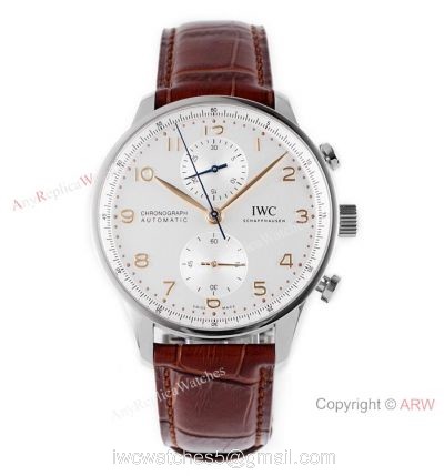New! Swiss Copy IWC Schaffhausen Portugieser Watch White Chronograph Dial watches