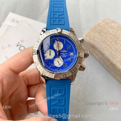 Copy Breitling Super Avenger II 45mm Watch Blue Rubber Strap watches