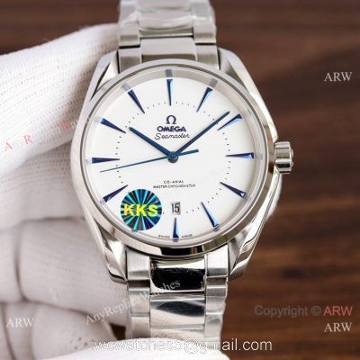 Copy Omega Seamaster Stainless Steel Blue Stick Watch Simple style watches