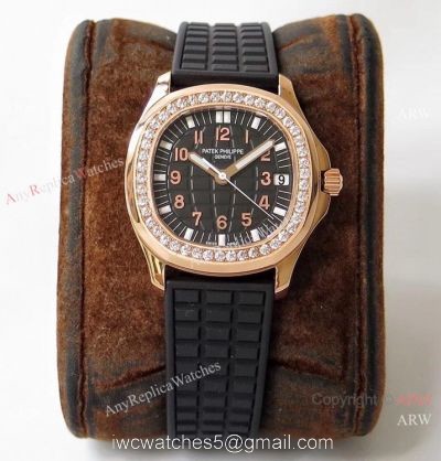 PPF Patek Philippe Aquanaut 324 Automatic Watch Diamond Dial Rose Gold Lady watches