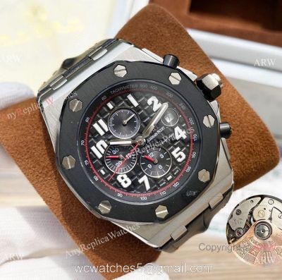 Audemars Piguet Royal Oak Offshore 42mm Watches Black Leather Strap watches