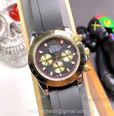 2020 NEW! Copy Rolex Daytona Paul Newman Watch 2 Tone Rubber Strap watches