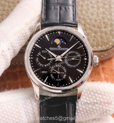 NEW! AAA Replica Jaeger-LeCoultre Master Ultra Thin Perpetual Watch Black Dial watches