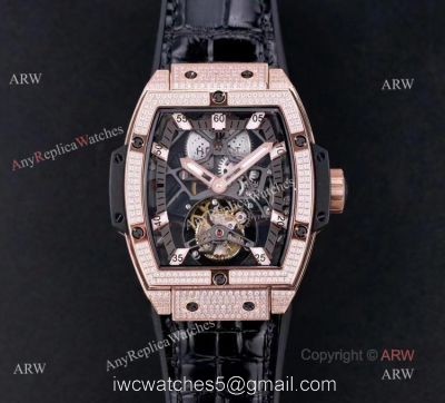 Best Hublot Masterpiece Mp-06 Senna Rose Gold Diamond Tourbillon Watch Replica watches