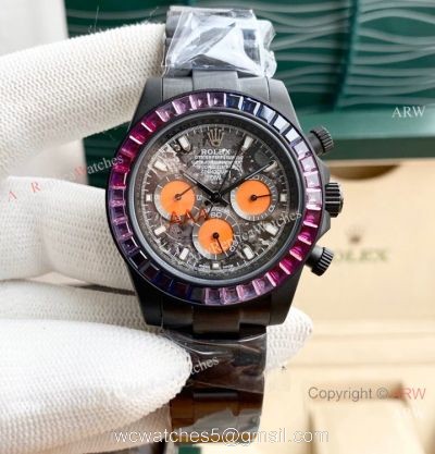 Replica Rolex Daytona Graffiti Dial Men Watches Orange Subdials watches