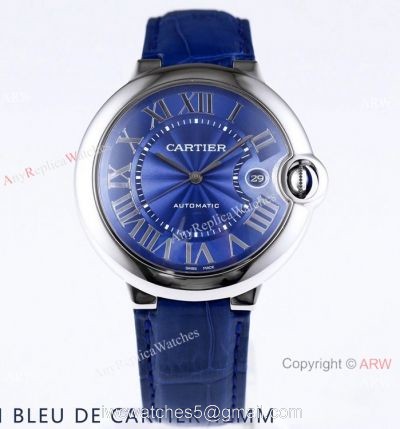 AF Swiss Grade Copy Cartier Ballon Bleu Watch 42mm Blue Dial watches