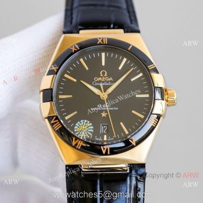 AAA Grade Swiss Clone Omega Constellation Gents Watch Yellow Gold 39MM watches