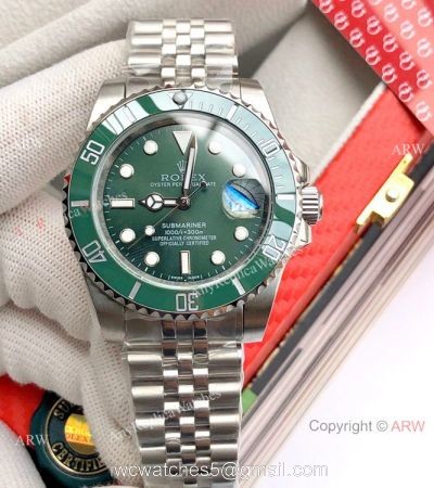 NEW UPGRADED Stianless Steel Jubilee Strap Rolex Submariner Hulk Replica Watch watches