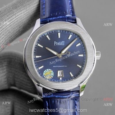 Swiss Replica Piaget Polo S Limited Edition Watches Blue Leather Strap watches
