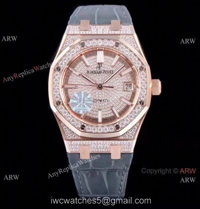 JF 1:1 Best Replica Audemars Piguet Iced Out Royal Oak 15400 Watch 3120 Movement watches