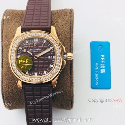 PFF Replica Patek Philippe Aquanaut Luce Lady Quartz Watch Chocolate Dial watches