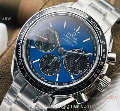TW Factory Omega Speedmaster 7750 Chronograph Watch Stainless Steel Blue Dial watches